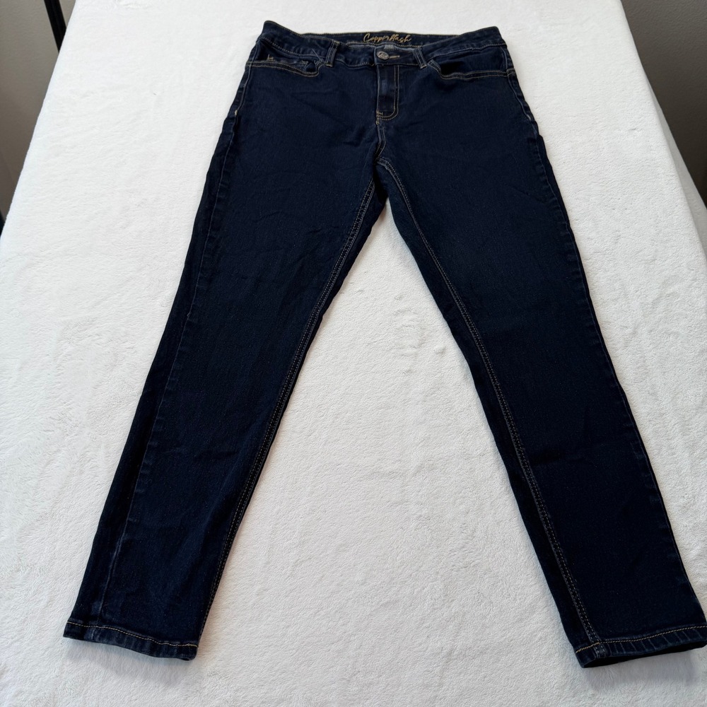 Copperflash Curvy Ankle Skinny Jeans Womens Size 8 Dark Wash Good Stretch Denim